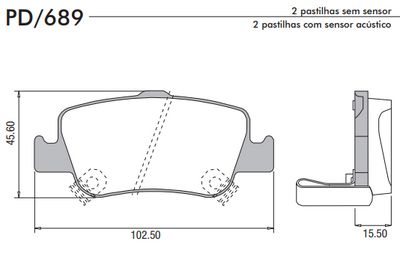 FRASLE PASTILLA EJE TRASERO 15.50MM  /TOYOTA COROLLA 08> 