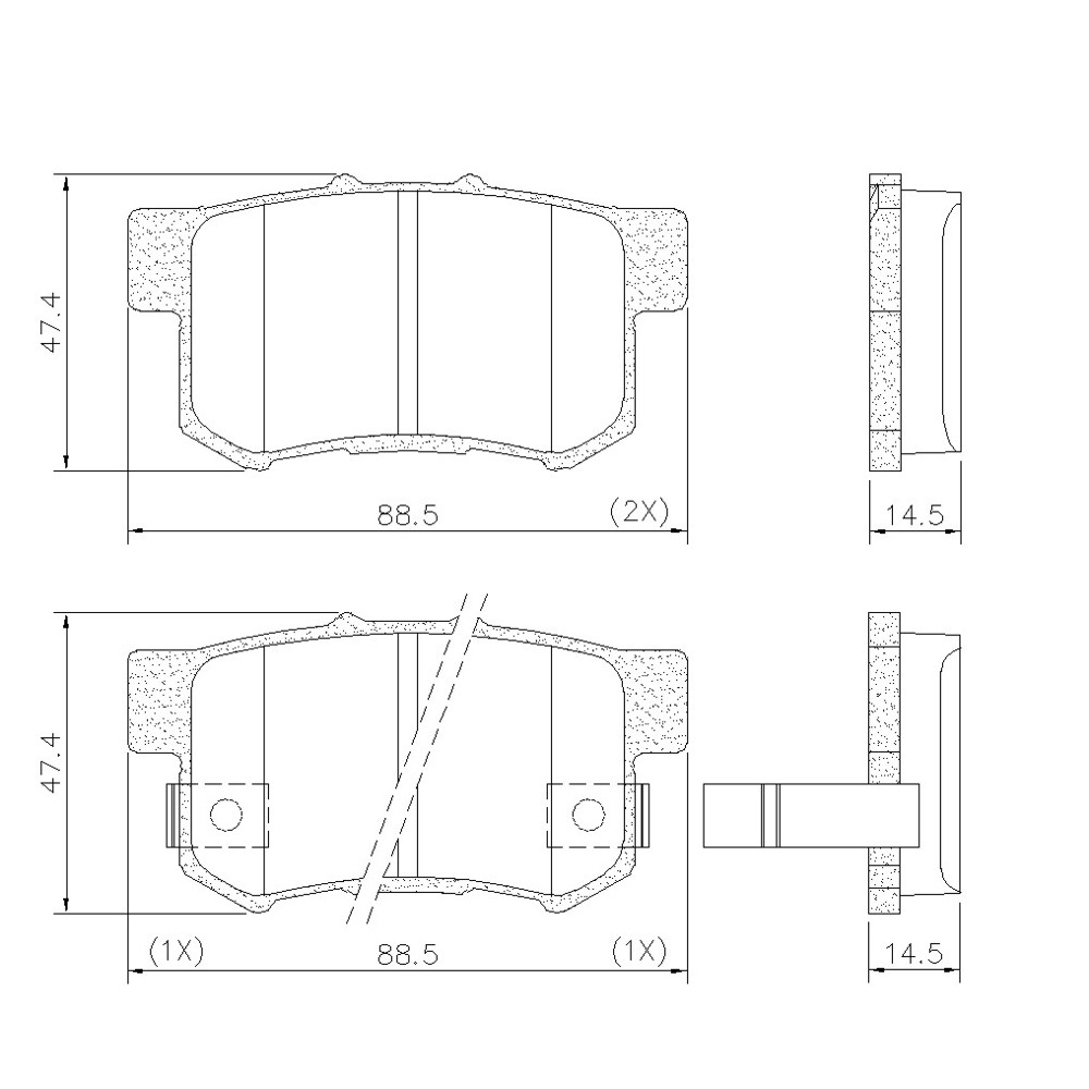 FRASLE PASTILLA EJE TRASERO 14.60MM  /HONDA CR-V 02/04 