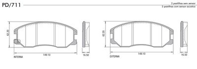 FRASLE PASTILLA EJE DELANT. 16.50MM  /CHEVROLET CAPTIVA 08> 