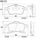[PD72.0332] FRASLE PASTILLA EJE DELANT. 19.60MM  /ASTRA 2.0 98> - ZAFIRA 2.0 01> 