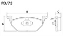 [PD73.0332] FRASLE PASTILLA EJE DELANT. 19.50MM  /GOLF - POLO 04/02  //  AUDI A3 02> 