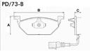 [PD73B.0332] FRASLE PASTILLA EJE DELANT. 19.50MM  /GOLF - POLO 04/02  //  AUDI A3 02> 