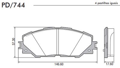 FRASLE PASTILLA EJE DELANT. 17.60MM  /TOYOTA RAV4 06> 
