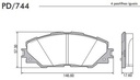 [PD744.0332] FRASLE PASTILLA EJE DELANT. 17.60MM  /TOYOTA RAV4 06> 