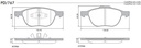 [PD767.0332] FRASLE PASTILLA EJE DELANT. 17.30MM  /FORD ECOSPORT AUTOMATICA 09> FOCUS II 08> 