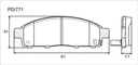 [PD771.0332] FRASLE PASTILLA EJE DELANT. 16MM  /MITSUBISHI L-200 TRITON 08> 