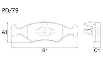 FRASLE PASTILLA EJE DELANT. 16.60MM  /FORD COURIER - FIESTA 09> 