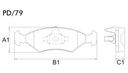 [PD79.0332] FRASLE PASTILLA EJE DELANT. 16.60MM  /FORD COURIER - FIESTA 09> 