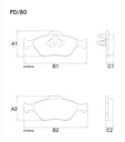 [PD80.0332] FRASLE PASTILLA EJE DELANT. 18MM  /FORD ECOSPORT - FIESTA 09> 