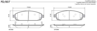 FRASLE PASTILLA EJE DELANT. 18MM  /JEEP GRAND CHEROKEE 3.0 - 4.7 - 5.7 05/10 