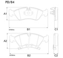 [PD84.0332] FRASLE PASTILLA EJE DELANT. 17.30MM  /CHEVROLET MERIVA 1.8 10>