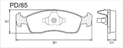 FRASLE PASTILLA EJE DELANT. 16.30MM UNO NUEVO ATTRACTIVE WAY 10> PEUGEOT  208 1.5 16V 13>