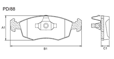 FRASLE PASTILLA EJE DELANT. 17.30MM  /FIAT IDEA 09> PALIO 11> GRAND SIENA 11> 