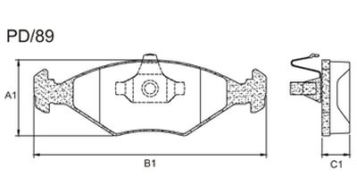 FRASLE PASTILLA  EJE DELANT. 18MM  /FIAT PALIO-SIENA NUEVO 11> FIORINO 10> 
