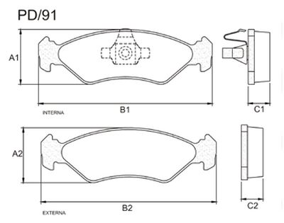 FRASLE PASTILLA  EJE DELANT. 17.50MM  /FORD KA 1.0 1.3 09> 