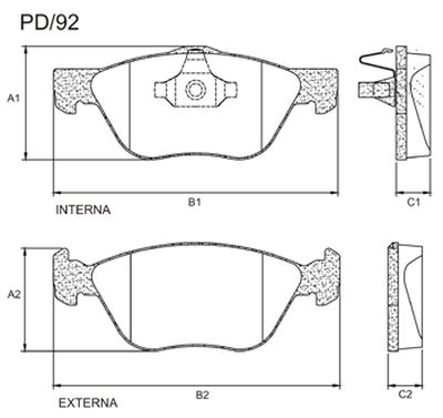 FRASLE PASTILLA EJE DELANT. 18.50MM  /FIAT CRONOS 18> FIORINO - IDEA - PALIO WEEKEND ADV 10>  /PUNTO 09>