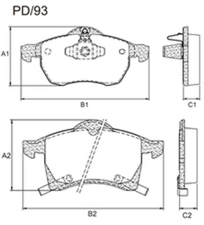 FRASLE PASTILLA EJE DELANT. 19.50MM  /ASTRA - MERIVA - VECTRA - ZAFIRA 10> 