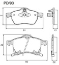 [PD93.0332] FRASLE PASTILLA EJE DELANT. 19.50MM  /ASTRA - MERIVA - VECTRA - ZAFIRA 10> 