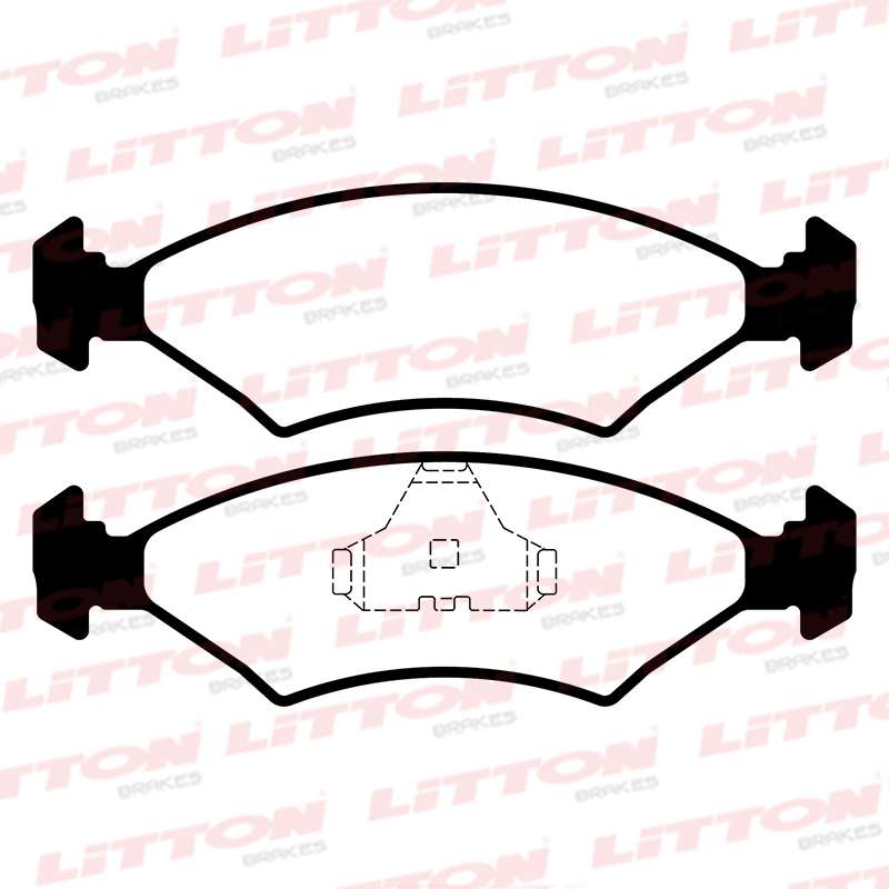 LITTON PASTILLAS FRENO DEL. FORD COURIER 1.3- 1.6 ESCORT 1.8 FIESTA 1.4 16V VERONA 1.8 - 2.0 VW LOGUS 1.6 - 1.8 POINTER 1.8 - 2.0 GLI 
