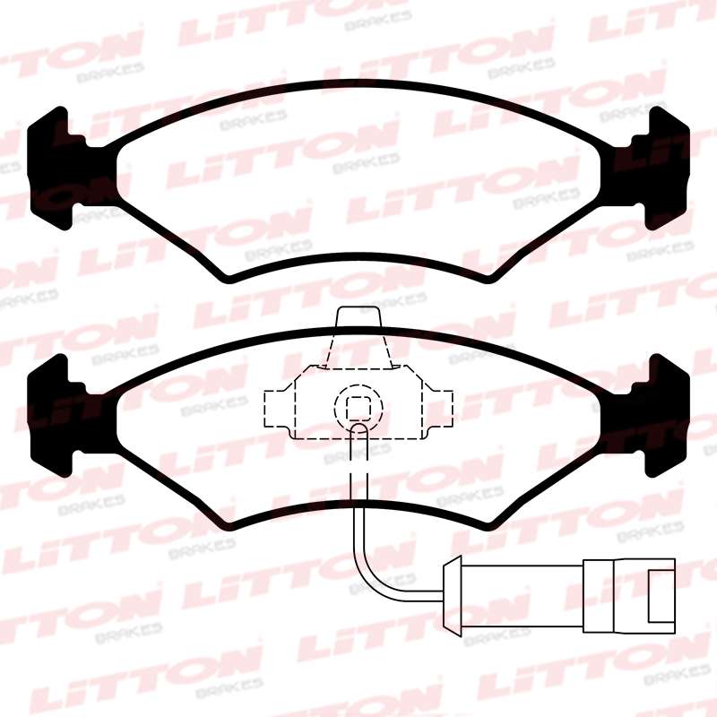 LITTON PASTILLAS FRENO DEL. FORD COURIER - FIESTA 1.3 - 1.8D ESCORT 1.1 - 1.6L 96/ PUMA 1.7 16V 
