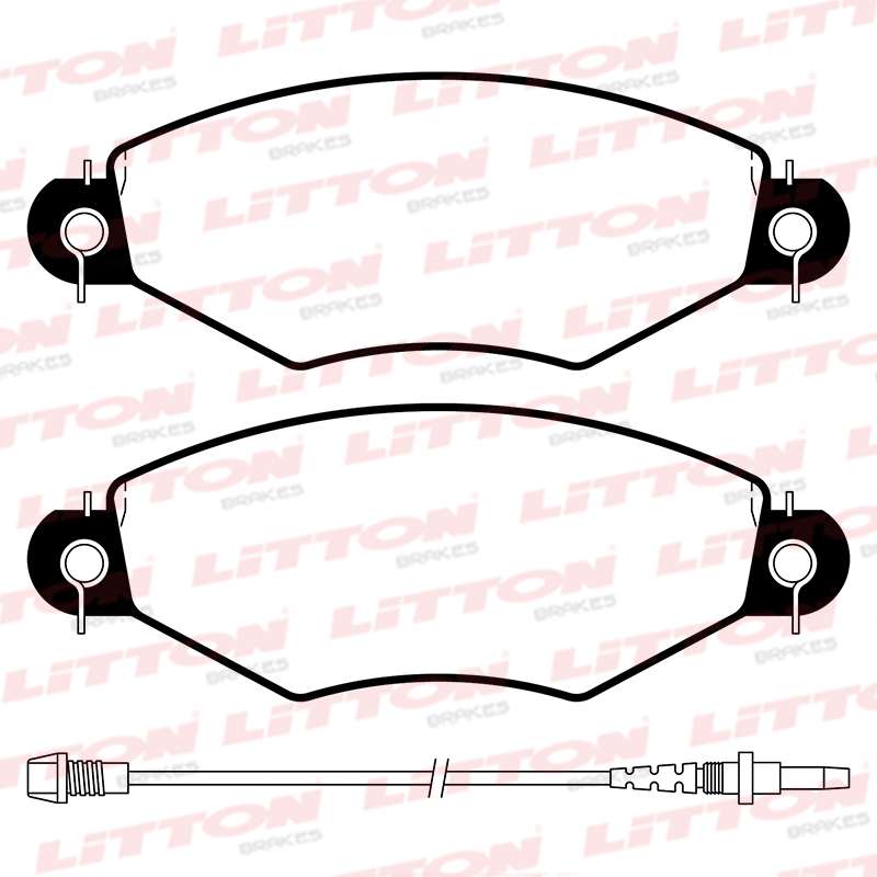 LITTON PASTILLAS FRENO P 206 1.1-1.4-1.6-1.9D-KANGOO 98> (PD/412-B FRASLE) (POSICION 0691)