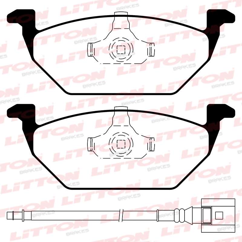 LITTON PASTILLAS FRENO DEL. AUDI A3 1.6- 1.8 FORD ESCORT 2.0 SEAT LEON VW BORAPOLO FOX 1.0- 1.6 GOLF 1.6- 1.9 TDI NEW BEETLE SPACEFOX SURAN 1.6 