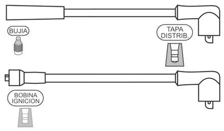 PRESTOLITE CABLE BUJIA SIERRA 2.3 L 1984>