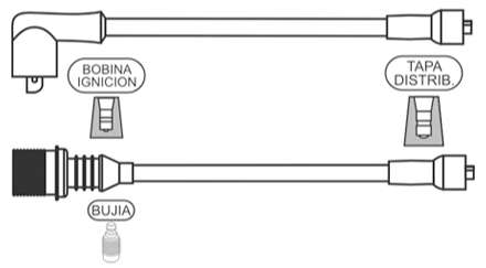 PRESTOLITE CABLE BUJIA R 18-FUEGO 2.0 2.2 1985>