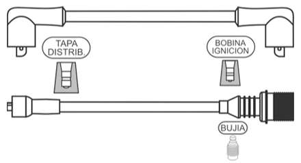 PRESTOLITE CABLE BUJIA R 21 2.0-2.2 89/96-FUEGO 2.2 1982/1993