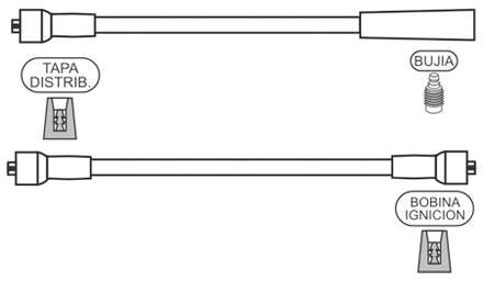 PRESTOLITE CABLE BUJIA GOLF MI 2.0 1994> CAP.GOMA