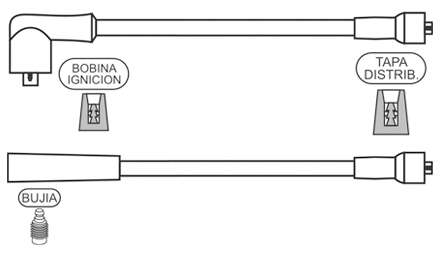 PRESTOLITE CABLE BUJIA GOL GLI 1.6I-1.8I-2.0I 1997> CAP.GOMA M4-P