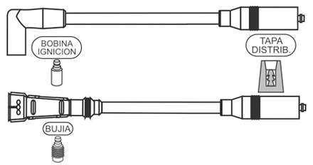 PRESTOLITE CABLE BUJIA GALAXY 1.8I-2.0I 94/97 CAP.CHAPA