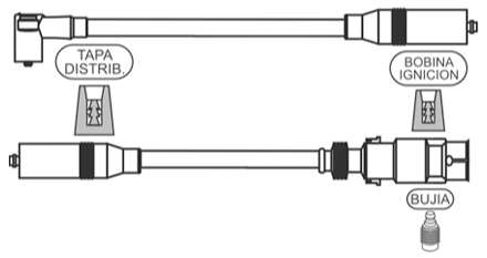 PRESTOLITE CABLE BUJIA GOLF MI 2.0 1994> M4-PIN CAP.ORIG