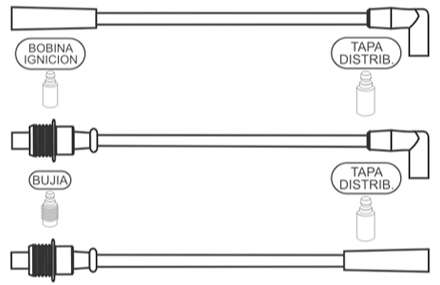PRESTOLITE CABLE BUJIA P 405 SR-GR 1.6I-1.8I-2.0I 1989>