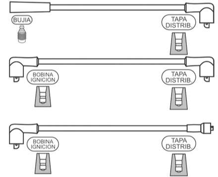 PRESTOLITE CABLE BUJIA NISSAN 210-310 82 1.5-SENTRA 1982/1988