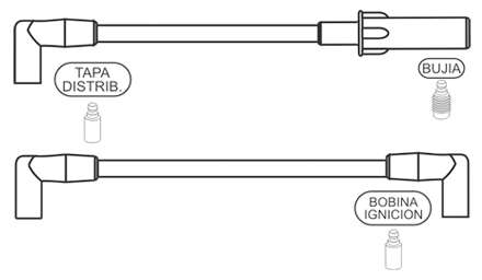 PRESTOLITE CABLE BUJIA DODGE DAKOTA 6 CIL 3.9L 1999/2000