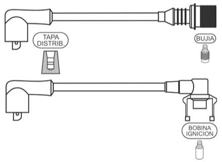 PRESTOLITE CABLE BUJIA R 21 INYECCION 1989/1996