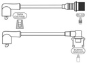 [1128.0648] PRESTOLITE CABLE BUJIA R 21 INYECCION 1989/1996