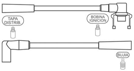 PRESTOLITE CABLE BUJIA R19 1.7 CHAMADE 1989/1993