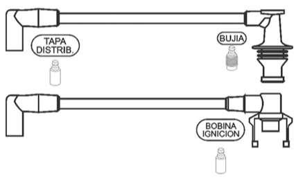 PRESTOLITE CABLE BUJIA R 19 RNI-RTI 1.7I-1.8I-CLIO 1.7-1.8