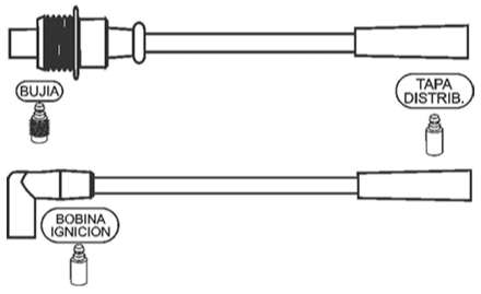 PRESTOLITE CABLE BUJIA P 205 GTI 1.9 1991> SAE