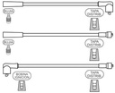 [1188.0648] PRESTOLITE CABLE BUJIA MITSUBISHI P-UP L300 1.6-1.8-2.0 1984-1996