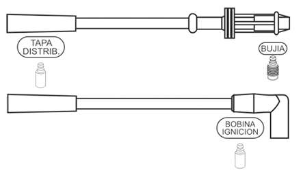 PRESTOLITE CABLE BUJIA P 205 XS 1.4-1.6 1995>