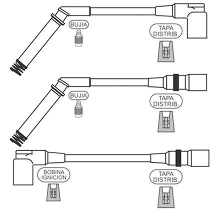 PRESTOLITE CABLE BUJIA VECTRA 2.0 GLS 1991> DELCO