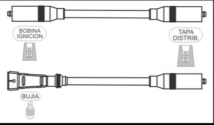 PRESTOLITE CABLE BUJIA GOL POWER 1.6 2007> CAP.CHAPA