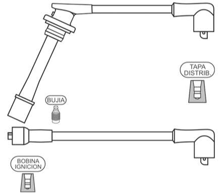 PRESTOLITE CABLE BUJIA DAIHATSU CHARADE 1.0I 1990>