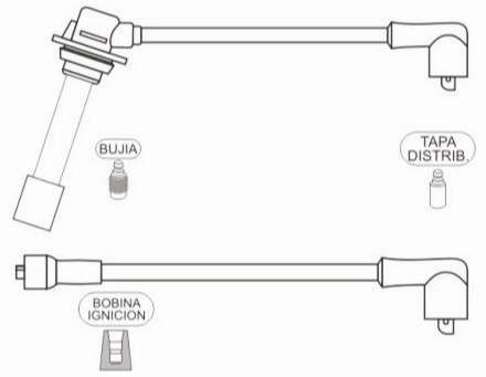 PRESTOLITE CABLE BUJIA MAZDA 626 4WD 2.0-2.2 1988/1994