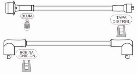 PRESTOLITE CABLE BUJIA TOYOTA COROLLA KE70 1.3 1974/1984