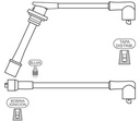 [1257.0648] PRESTOLITE CABLE BUJIA DAIHATSU FEROZA 1.6 16V 90/99