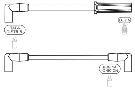 PRESTOLITE CABLE BUJIA ISUZU RODEO 3.8 1996>